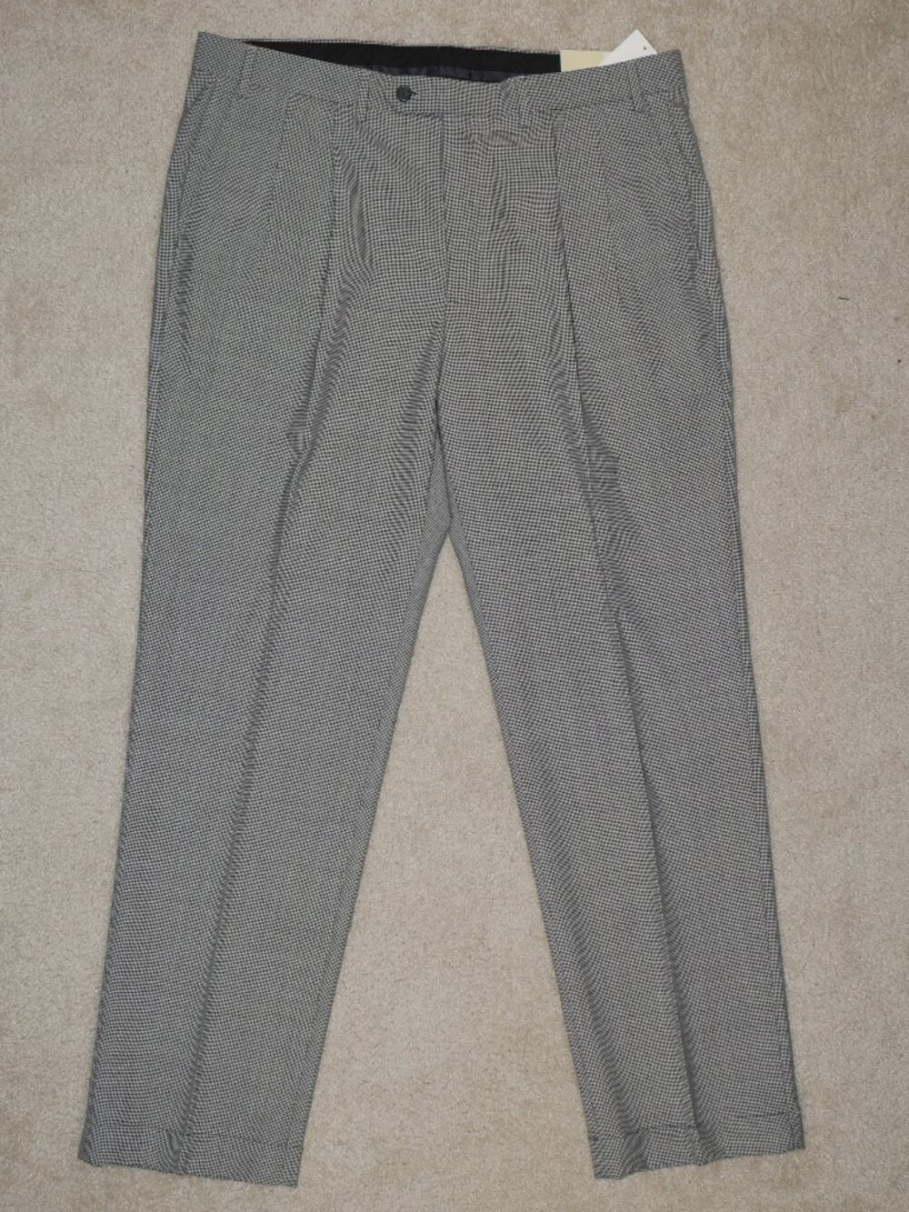 Lauren Ralph Lauren Mens Dress Pants 38/32 Micro Houndstooth Wool Blend